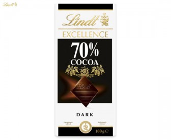 Lindt 瑞士莲 特醇排装70%可可黑巧克力 100克